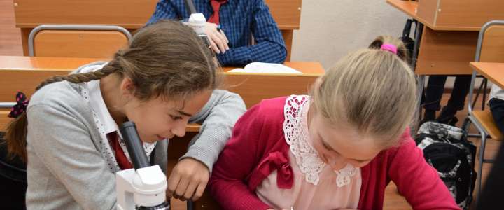 Ученики Международной лингвистической школы спешат на занятия после зимних каникул 