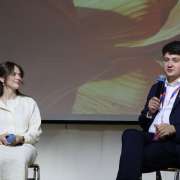 Петр Лундстрем и Екатерина Агранович рассказали ученикам МЛШ о добровольчестве,  идеологии и почему надо много учиться